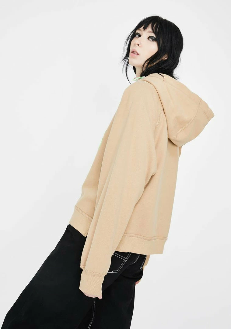 Best deal ๐ Somewhere Nowhere Khaki Embroidered Pullover Hoodie ๐งจ 4 Somewhere Nowhere Khaki Embroidered Pullover Hoodie