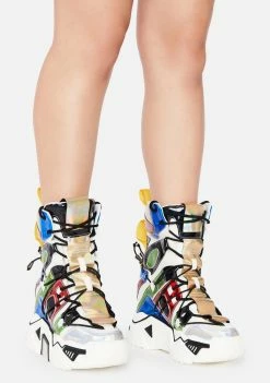 Best Sale ๐ Anthony Wang White Holographic Game Changer Ankle ๐ฅพ Boots ๐ฅ 6 Anthony Wang White Holographic Game Changer Ankle Boots