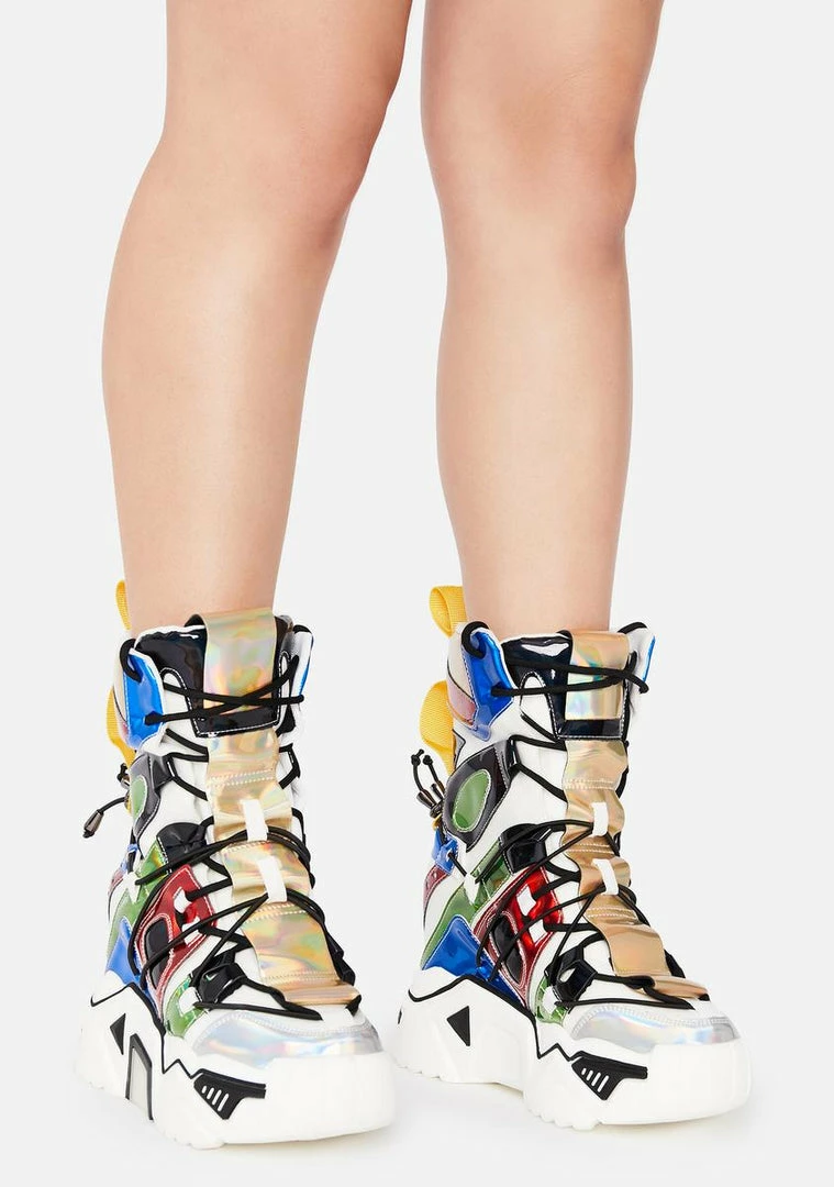 Best Sale ๐ Anthony Wang White Holographic Game Changer Ankle ๐ฅพ Boots ๐ฅ 3 Anthony Wang White Holographic Game Changer Ankle Boots