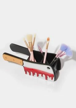 For Her Vanity Bloody Cleaver Makeup Brush Holder
