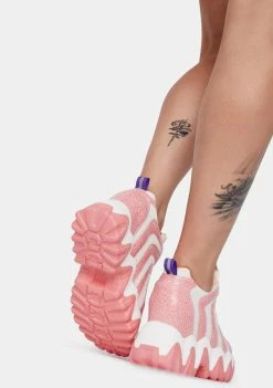 Buy โค๏ธ Anthony Wang Baby Pink Chevron Blackberry Platform ๐ Sneakers Platforms โ๏ธ 7 Anthony Wang Baby Pink Chevron Blackberry Platform Sneakers Platforms