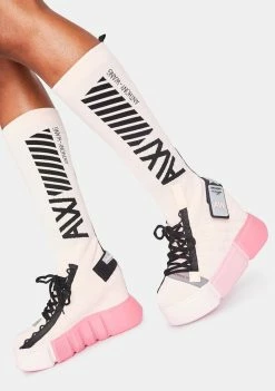 Cheap ๐ Anthony Wang Pink Cranberry Sock ๐ Sneakers Platforms โจ 6 Anthony Wang Pink Cranberry Sock Sneakers Platforms