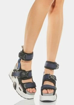 Anthony Wang Black Grey Mulberry Platform Sandals