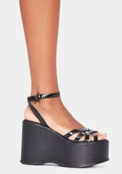 ROC Boots Australia Platforms Black Roxie Platform Sandals