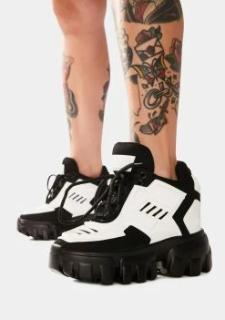 Anthony Wang White Psycho Candy Platform Sneakers