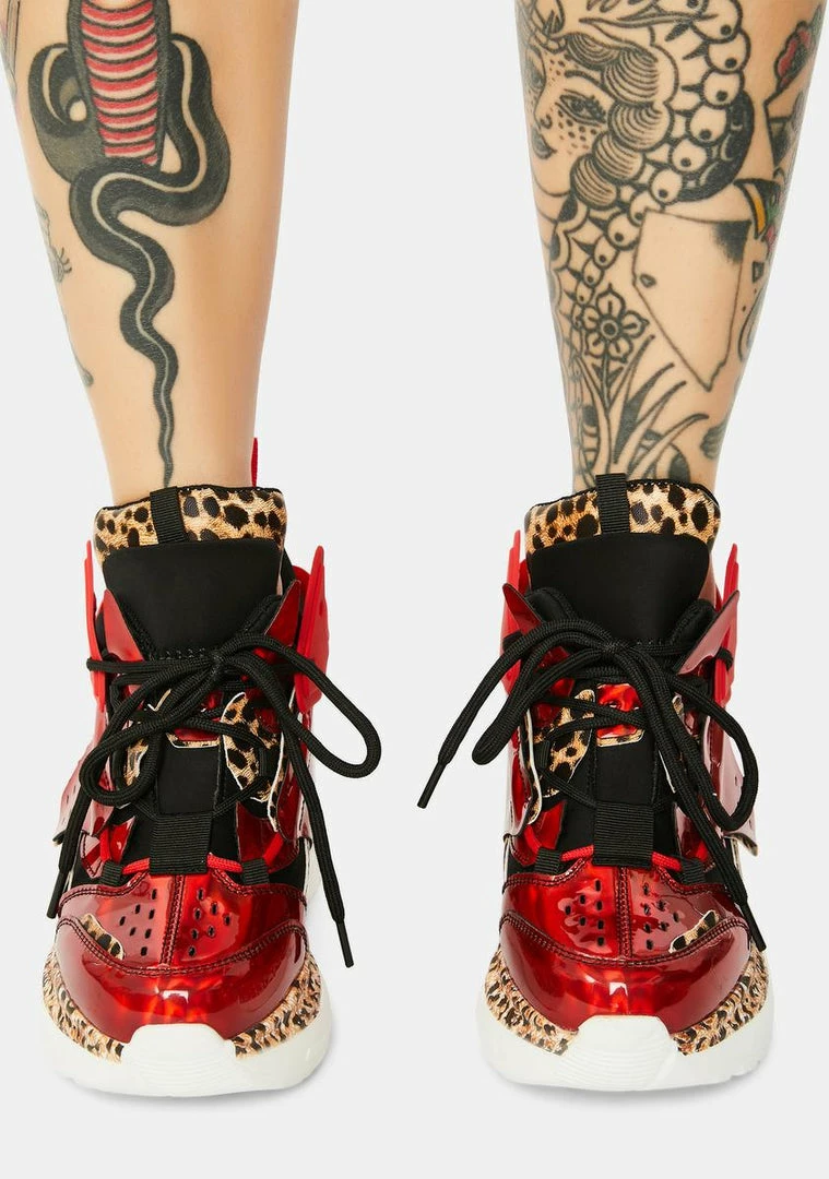 Budget 🌟 Anthony Wang Red Raisin 3 Chunky Wedge 👟 Sneakers 🎉 2 Anthony Wang Red Raisin 3 Chunky Wedge Sneakers