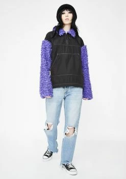 Outlet π Somewhere Nowhere Outerwear Purple Zipper Sherpa Pullover β€οΈ 6 Somewhere Nowhere Outerwear Purple Zipper Sherpa Pullover