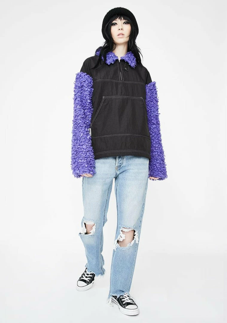 Outlet π Somewhere Nowhere Outerwear Purple Zipper Sherpa Pullover β€οΈ 3 Somewhere Nowhere Outerwear Purple Zipper Sherpa Pullover