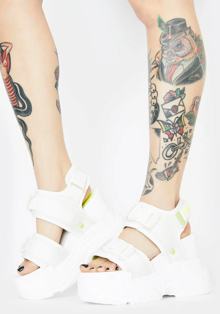 New 🧨 Anthony Wang White Peach Platform 🩴 Sandals Platforms ❤️ 1 Anthony Wang White Peach Platform Sandals Platforms