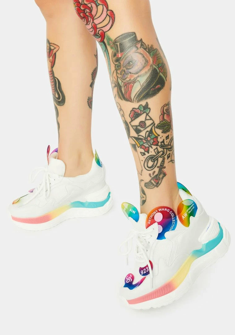 New ๐งจ Anthony Wang White Raisin 2 Chunky Wedge ๐ Sneakers ๐คฉ 1 Anthony Wang White Raisin 2 Chunky Wedge Sneakers