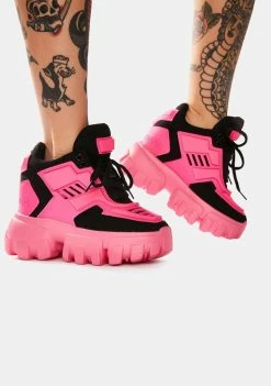 Anthony Wang Pink Psycho Candy Platform Sneakers