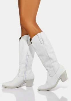 ROC Boots Australia White Galveston Cowboy Boots