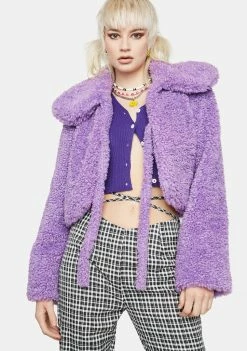 Somewhere Nowhere My Little Fluff Bow Jacket Outerwear
