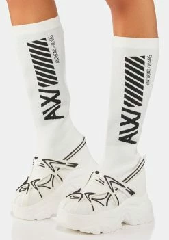 Anthony Wang Platforms White Watermelon Sock Sneakers