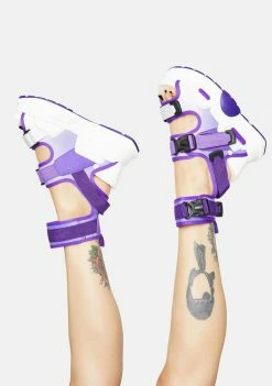 Anthony Wang Purple Mulberry Platform Sandals