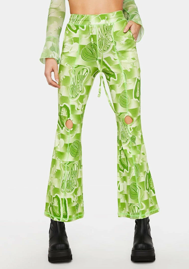 Discount ✨ Somewhere Nowhere Bottoms The Garden Print Cut Out Lounge Pants 🤩 1 Somewhere Nowhere Bottoms The Garden Print Cut Out Lounge Pants