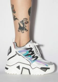 Anthony Wang Platforms Prism Stop Look N' Glisten Platform Sneakers