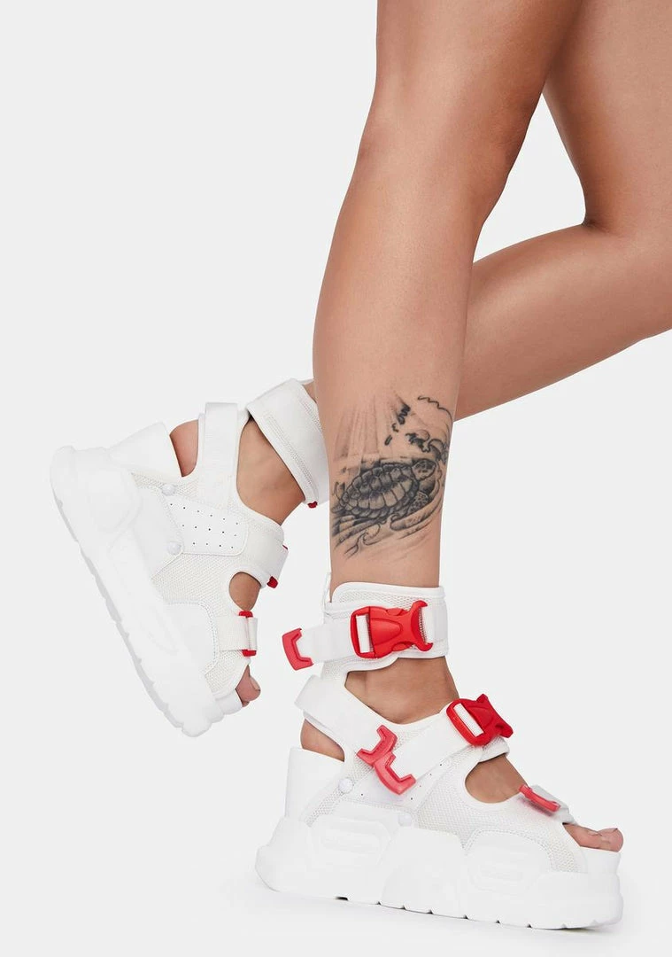 Best deal ๐ Anthony Wang Red And White Mulberry Platform ๐ฉด Sandals Platforms ๐ 1 Anthony Wang Red And White Mulberry Platform Sandals Platforms