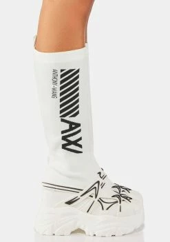 Anthony Wang Platforms White Watermelon Sock Sneakers