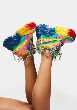 Anthony Wang Rainbow Space Candy Platform Sneakers