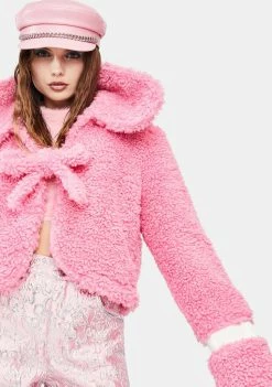 Somewhere Nowhere My Little Fluffy Bow Jacket Outerwear