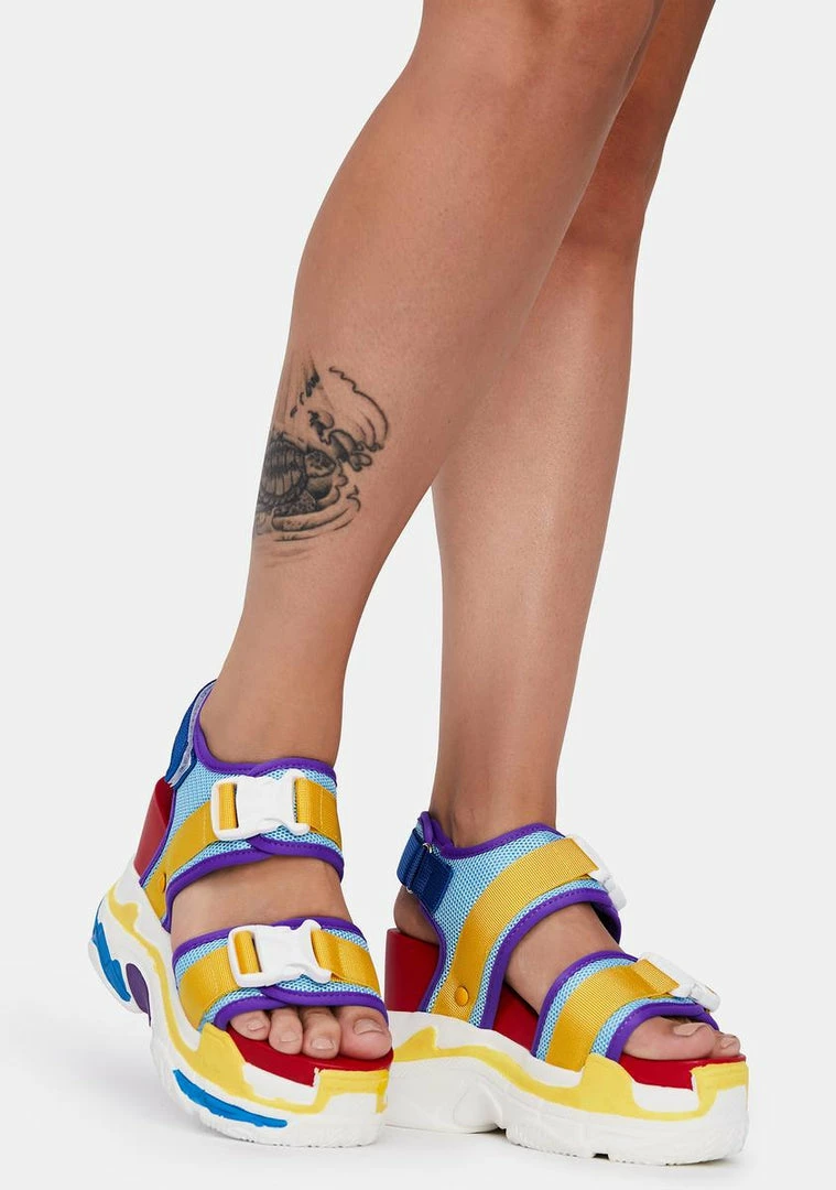 Flash Sale ๐ Anthony Wang Retro Rainbow Peach Platform ๐ฉด Sandals Platforms ๐ฏ 3 Anthony Wang Retro Rainbow Peach Platform Sandals Platforms