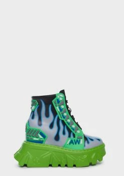 Anthony Wang Green Gooseberry-10 Platform Sneakers Platforms