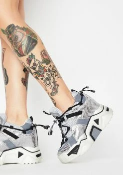 Anthony Wang Stop Look N' Glisten Platform Sneakers