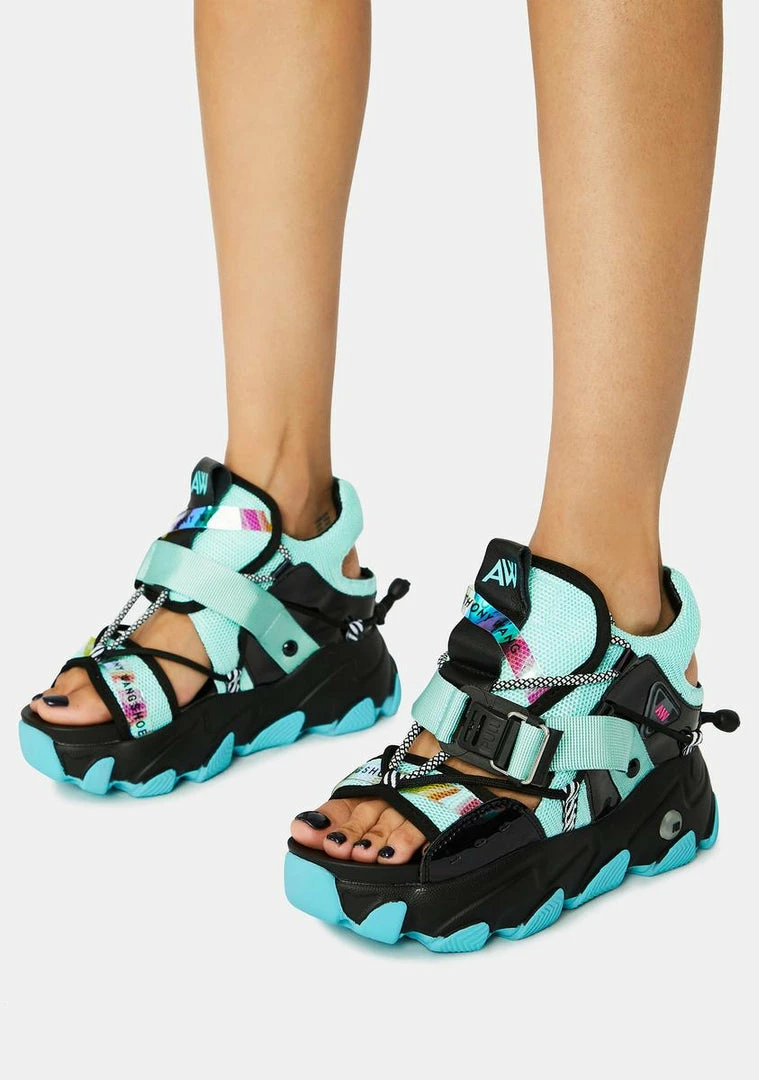 Discount ๐ Anthony Wang Teal Dragon Fruit ๐ฉด Sandals Platforms ๐งจ 1 Anthony Wang Teal Dragon Fruit Sandals Platforms