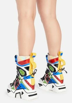 Best Sale ๐ Anthony Wang White Holographic Game Changer Ankle ๐ฅพ Boots ๐ฅ 7 Anthony Wang White Holographic Game Changer Ankle Boots
