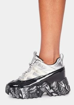 Anthony Wang Silver Blackberry Platform Sneakers