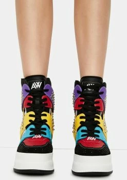 Best Pirce ๐ Anthony Wang Rainbow Quince Studded Wedge ๐ Sneakers ๐ฅพ Boots & Booties ๐ 6 Anthony Wang Rainbow Quince Studded Wedge Sneakers Boots & Booties