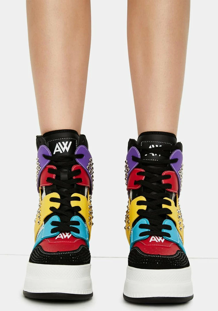 Best Pirce ๐ Anthony Wang Rainbow Quince Studded Wedge ๐ Sneakers ๐ฅพ Boots & Booties ๐ 3 Anthony Wang Rainbow Quince Studded Wedge Sneakers Boots & Booties