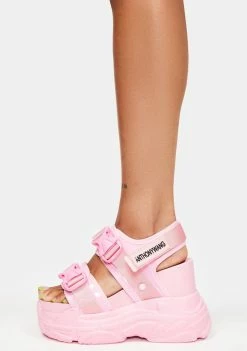 Anthony Wang Coral Peach Platform Sandals Platforms