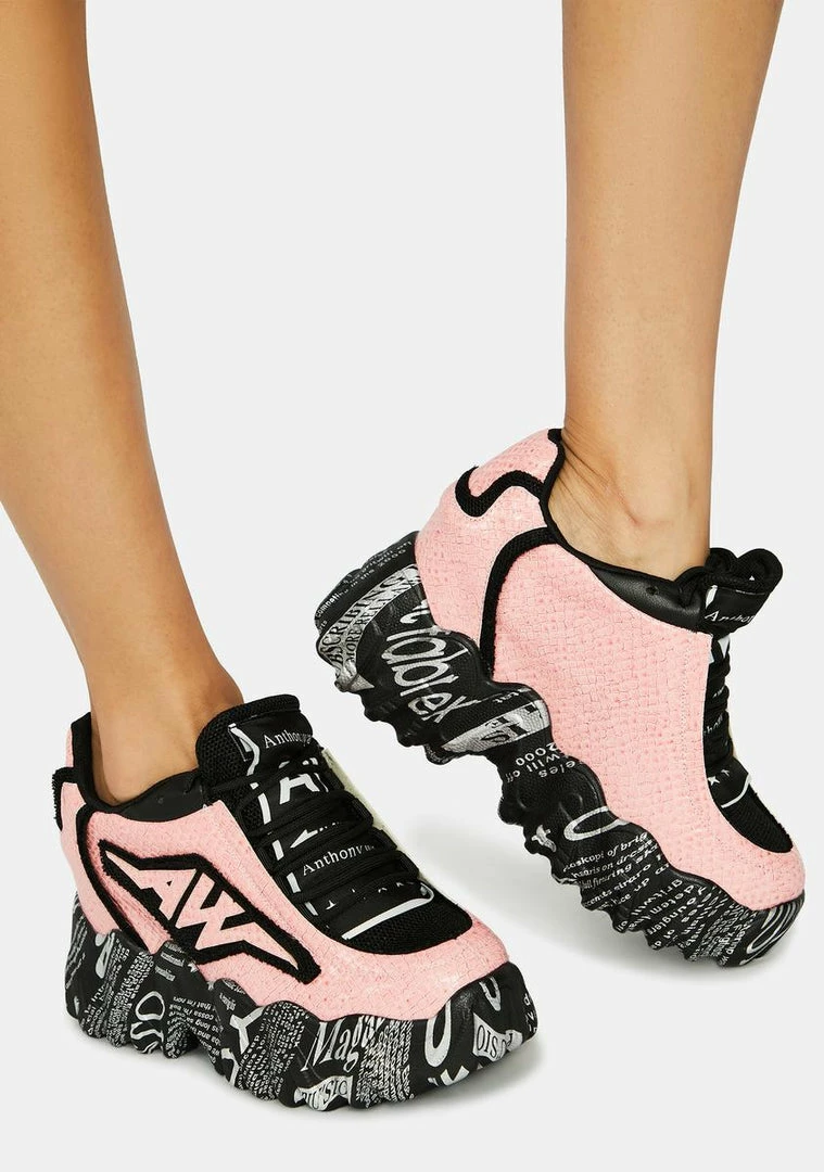 Buy ๐ฏ Anthony Wang Platforms Pink Blackberry ๐ Sneakers ๐ 1 Anthony Wang Platforms Pink Blackberry Sneakers