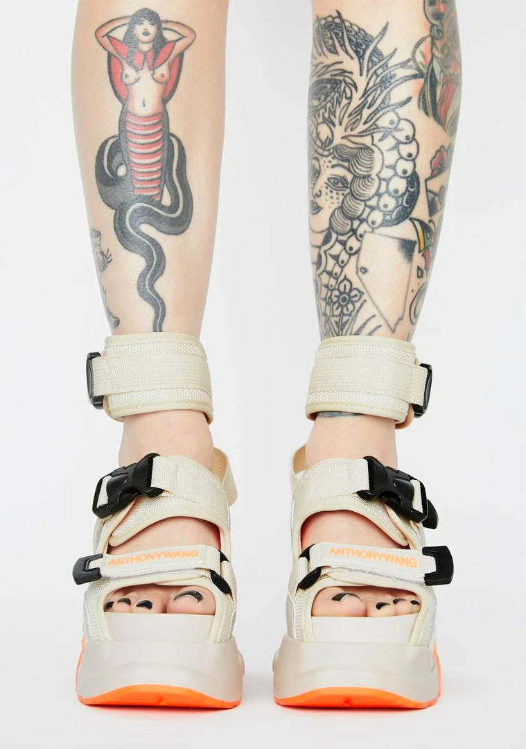 Cheapest 💯 Anthony Wang Beige Mulberry Platform 🩴 Sandals 👍 3 Anthony Wang Beige Mulberry Platform Sandals