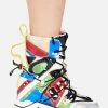Anthony Wang White Holographic Game Changer Ankle Boots