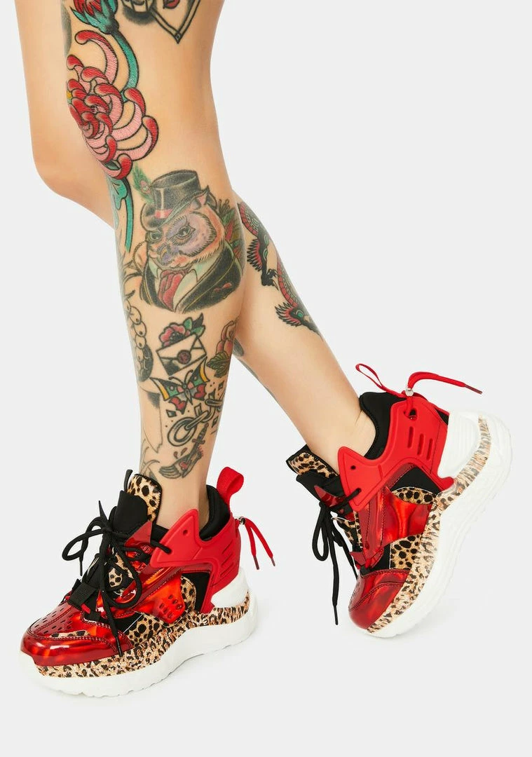 Budget 🌟 Anthony Wang Red Raisin 3 Chunky Wedge 👟 Sneakers 🎉 3 Anthony Wang Red Raisin 3 Chunky Wedge Sneakers