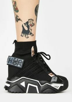 Anthony Wang Black Clout Chasin' Platform Sneakers