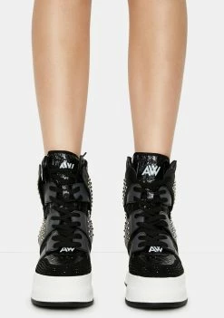 Anthony Wang Quince Studded Wedge Sneakers