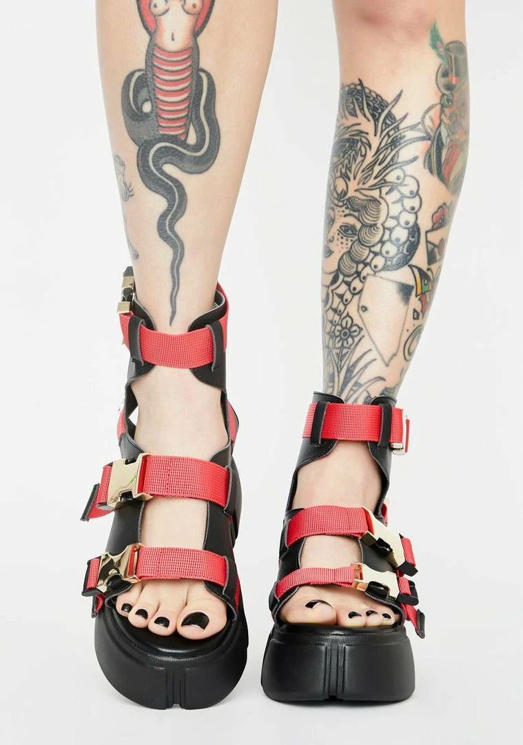 Discount ✨ Anthony Wang Cranberry Platform 🩴 Sandals 👏 3 Anthony Wang Cranberry Platform Sandals