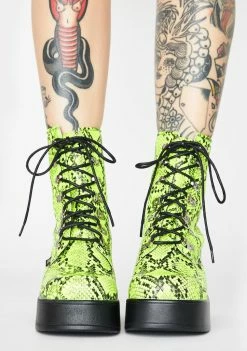 Best reviews of ❤️ ROC 🥾 Boots Australia Lime Snakeskin Pelham Wedge 🥾 Boots Platforms 🔥 6 ROC Boots Australia Lime Snakeskin Pelham Wedge Boots Platforms