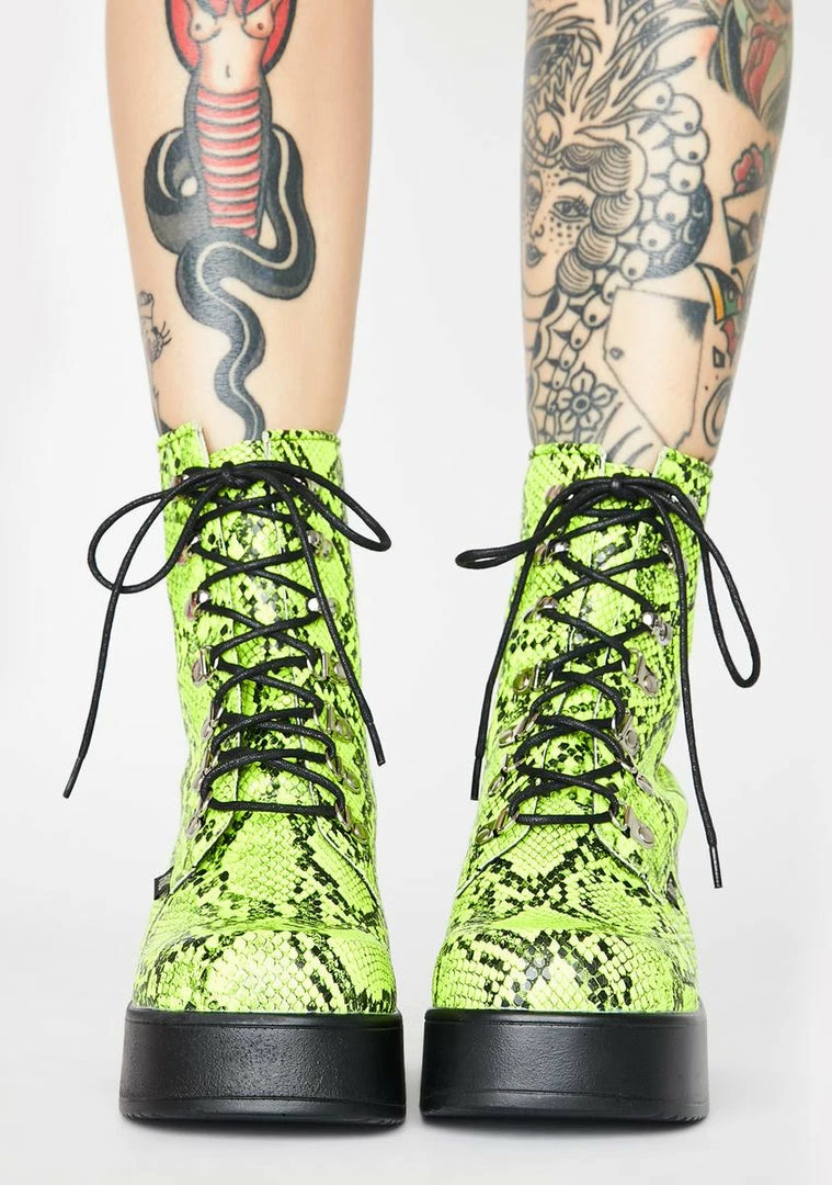 Best reviews of ❤️ ROC 🥾 Boots Australia Lime Snakeskin Pelham Wedge 🥾 Boots Platforms 🔥 3 ROC Boots Australia Lime Snakeskin Pelham Wedge Boots Platforms