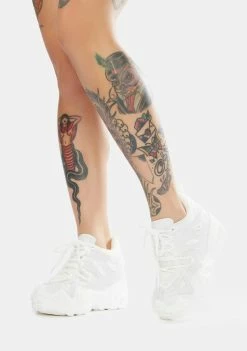 Anthony Wang White Persimmon Wedge Sneakers