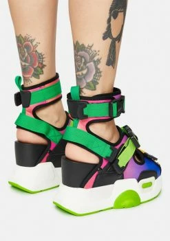Outlet 😉 Anthony Wang Multi Mulberry Platform 🩴 Sandals Platforms ❤️ 7 Anthony Wang Multi Mulberry Platform Sandals Platforms