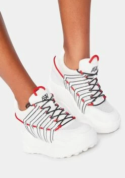 Anthony Wang White Durian Platform Sneakers Platforms