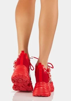 Anthony Wang Burn Watermelon Platform Sneakers