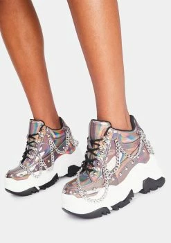 Anthony Wang Platforms Pewter Space Candy Platform Sneakers