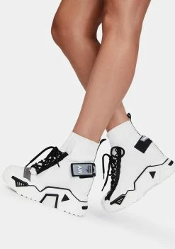 Anthony Wang White Clout Chasin' Platform Sneakers
