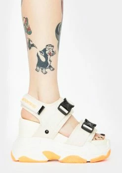 Anthony Wang Beige Peach Platform Sandals Platforms